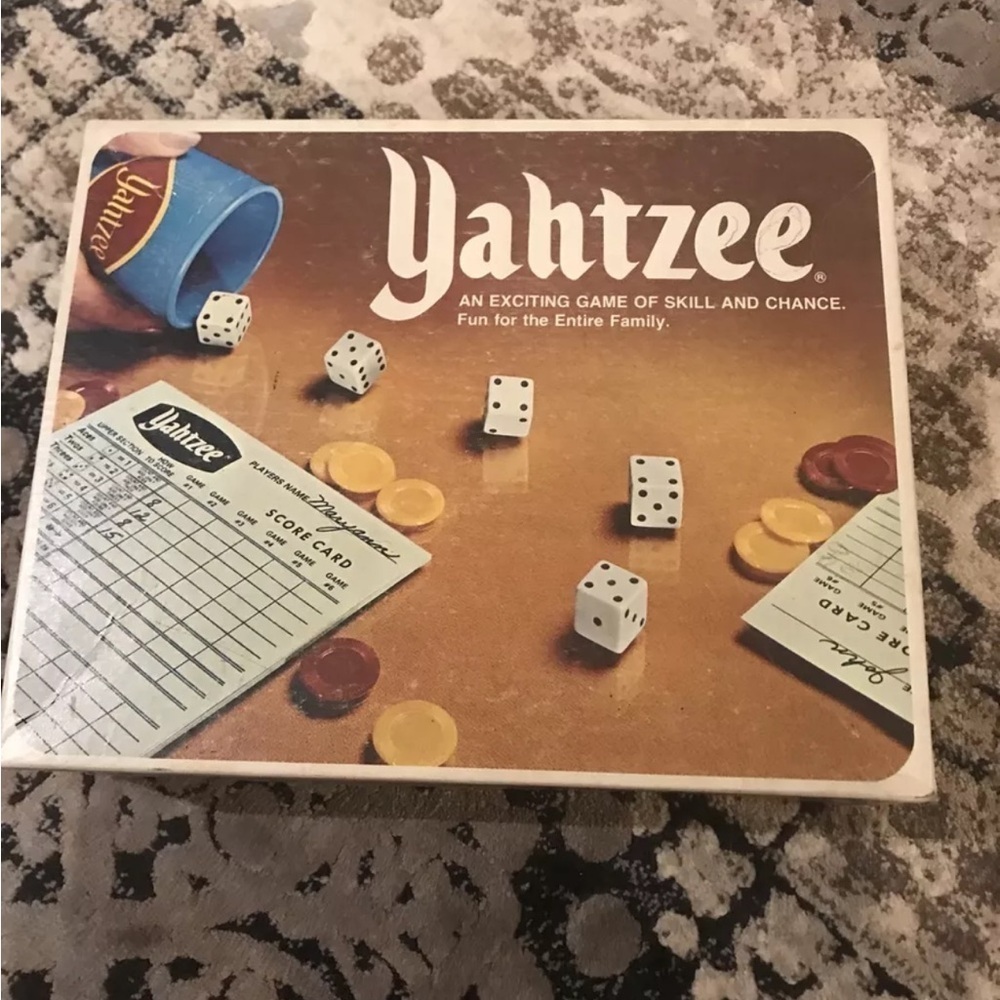 Vintage 1978 Yahtzee Game Milton Bradley Company.